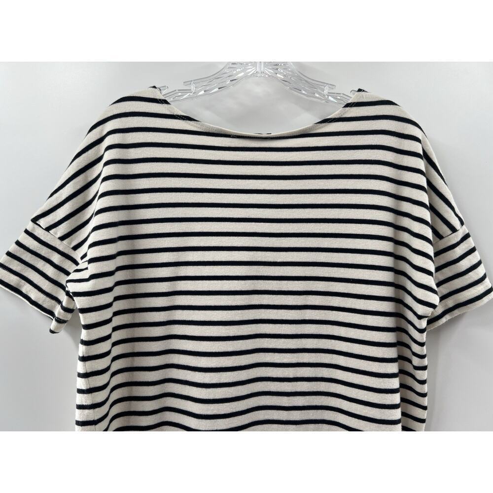 Hatch Women’s Short Sleeve T-shirt Dress Black & White Striped Size 1 Small - Picture 9 of 9